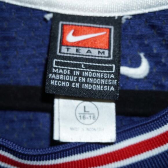 Vintage Nike NBA #46 Jersey – Youth L (16-18) – Red White Blue Stars - Picture 3 of 6